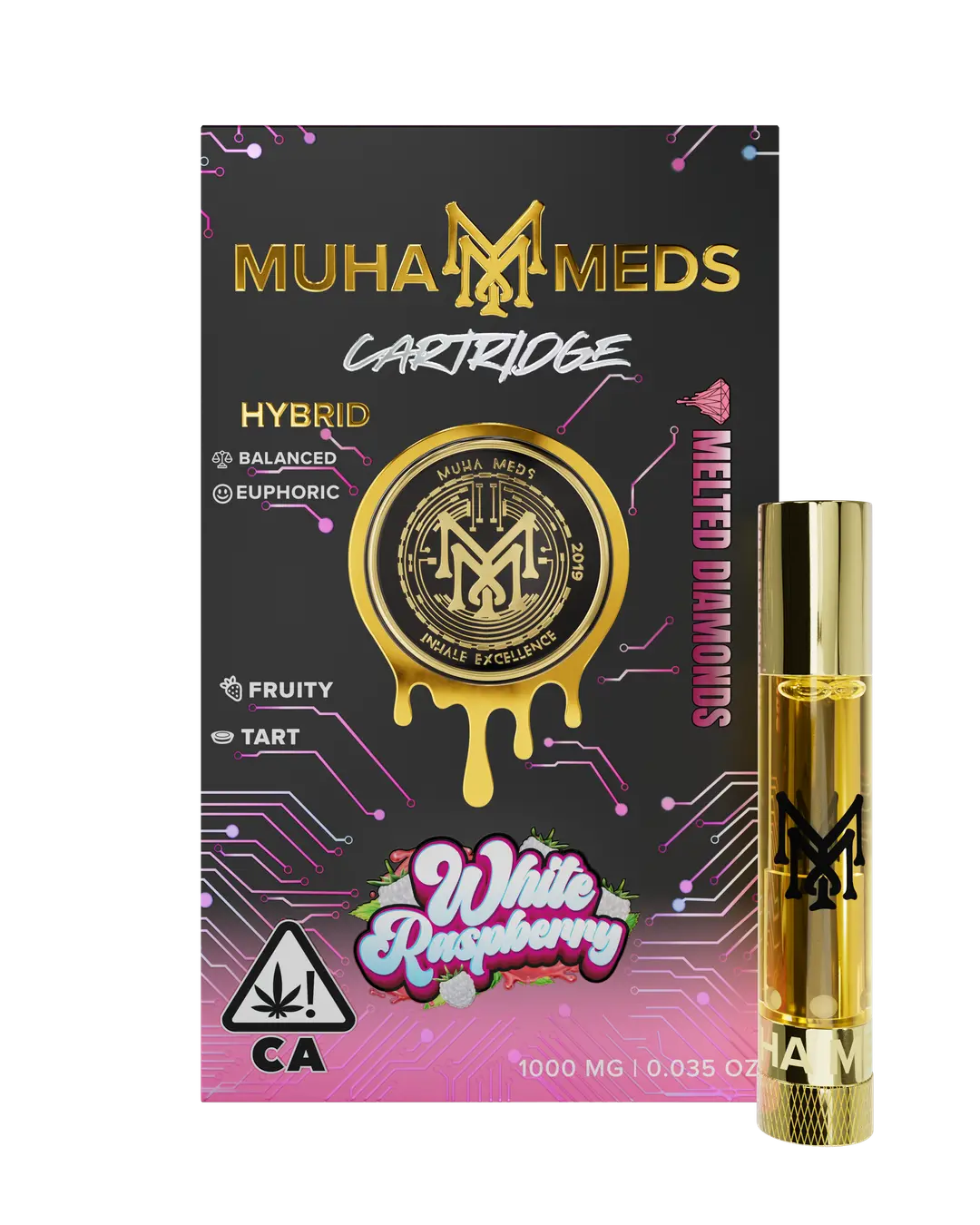 Muha Meds White Raspberry Melted Diamonds